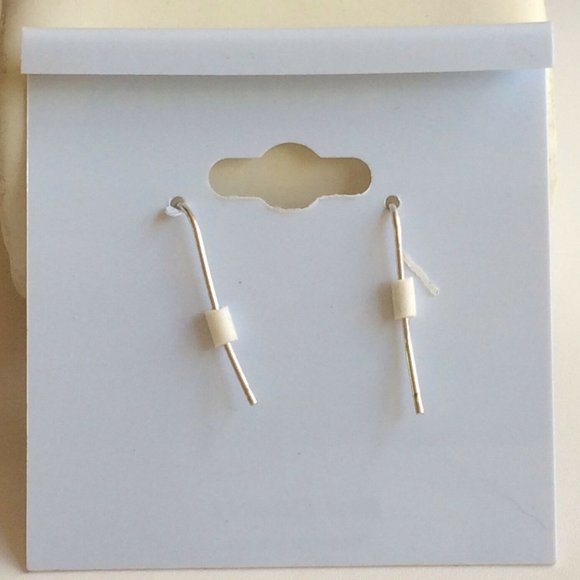 Silver Crystal Ladybug Earrings Sparkly Dainty - Picture 5 of 8